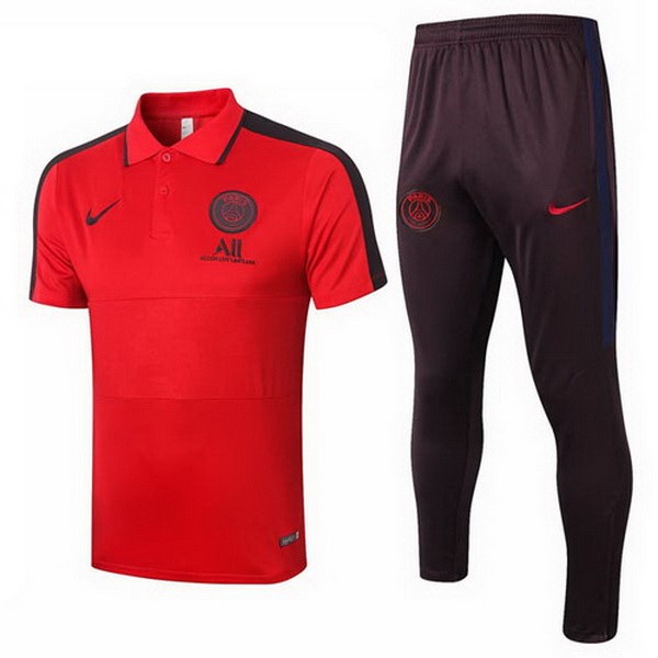 Polo Paris Saint Germain Conjunto Completo 2020-21 Rojo Negro